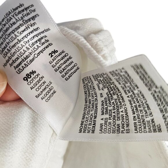 MOTHER The Stud Finder Sneak High-Rise Wide-Leg Jeans, Carpenter, White, 25, NWT - Picture 8 of 14